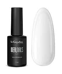 Каучуковая база прозрачная, InGarden, IDEAL NAILS, 11 мл