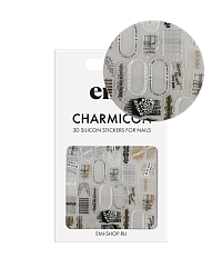 Силиконовые стикеры для ногтей EMI, Charmicon 3D Silicone Stickers №258 Игра в слова