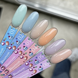 Цветная база для ногтей, Луи Филипп камуфлирующая Rubber Base Macaroon № 04, 15g