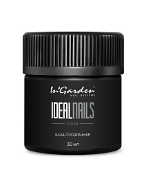Каучуковая база, InGarden, прозрачная IDEAL NAILS 30 мл