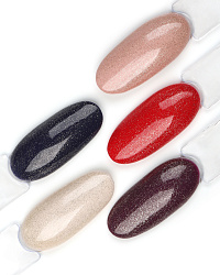 Топ для гель-лака с золотым шиммером, E.MiLac Champagne Top Gel, 9 мл