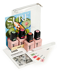 Набор гель-лаков EMI для ногтей, Surf Girl, четыре оттенка по 9 мл
